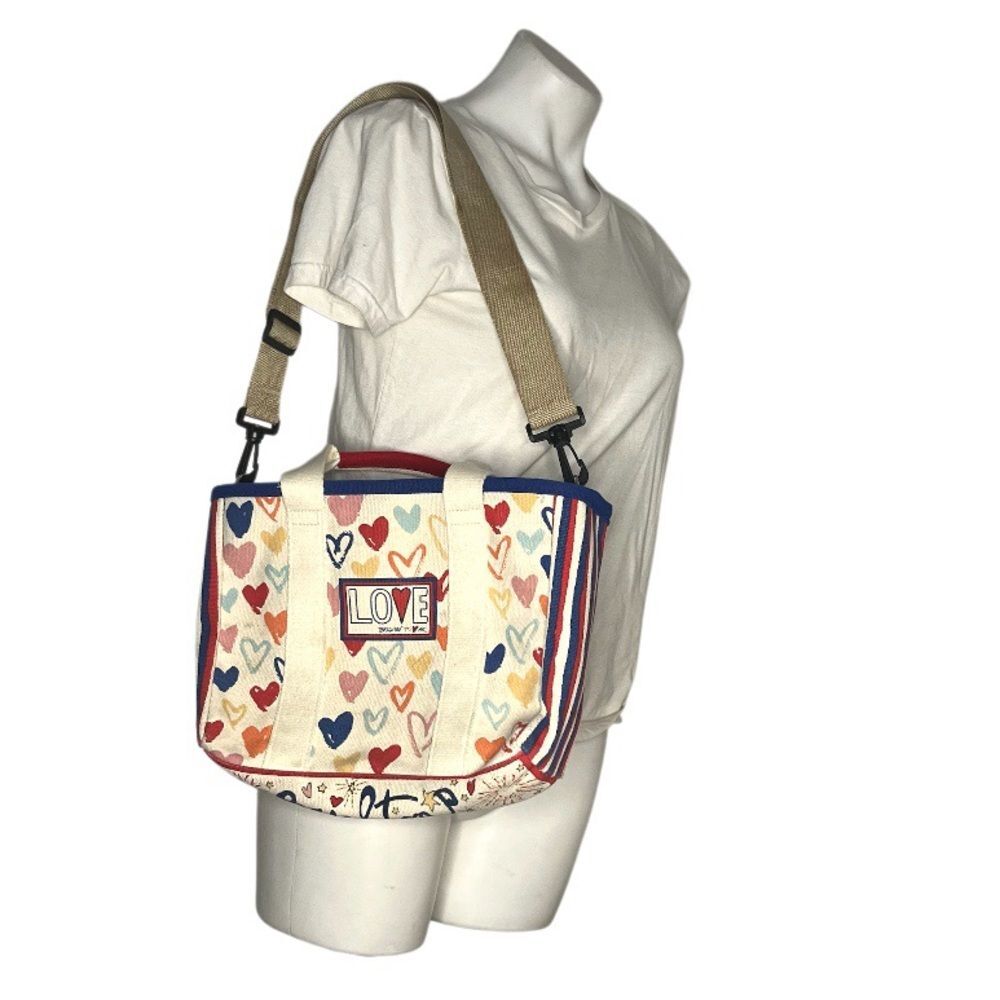 BRIGHTON Mini Tote Love Sparkle Tom Clancy Design Cotton Canvas